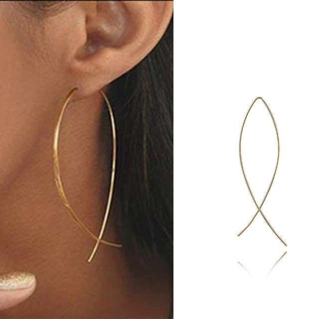 New Fashion Simple Geometric Stud Earrings for Women