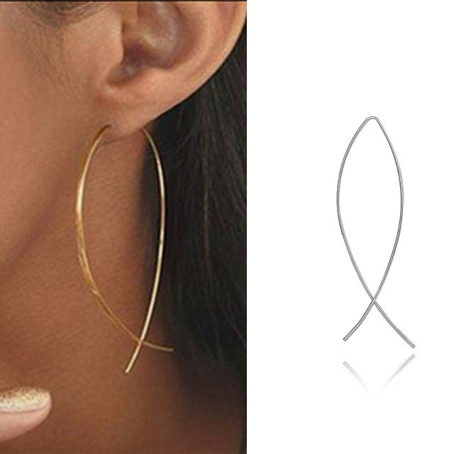 New Fashion Simple Geometric Stud Earrings for Women