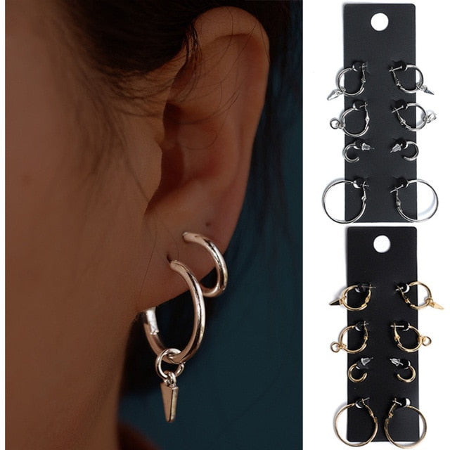 New Fashion Simple Geometric Stud Earrings for Women