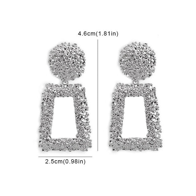 Big Geometric Round Earrings For Women