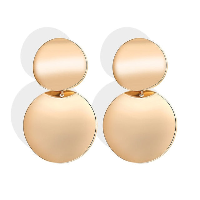 Big Geometric Round Earrings For Women