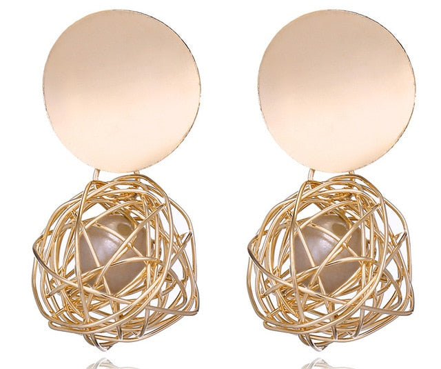 Big Geometric Round Earrings For Women