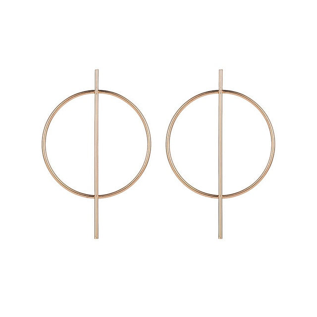 Big Geometric Round Earrings For Women