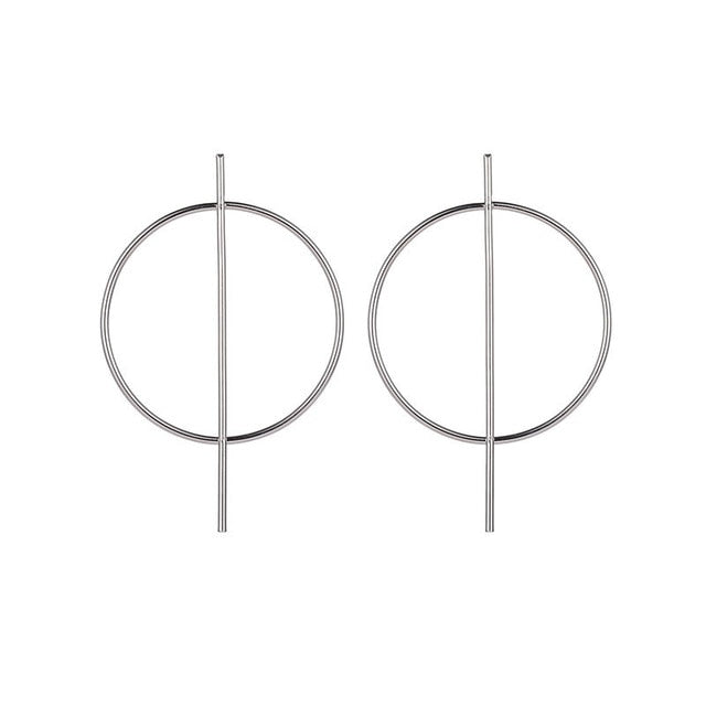 Big Geometric Round Earrings For Women