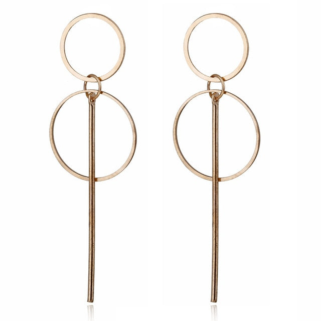Big Geometric Round Earrings For Women