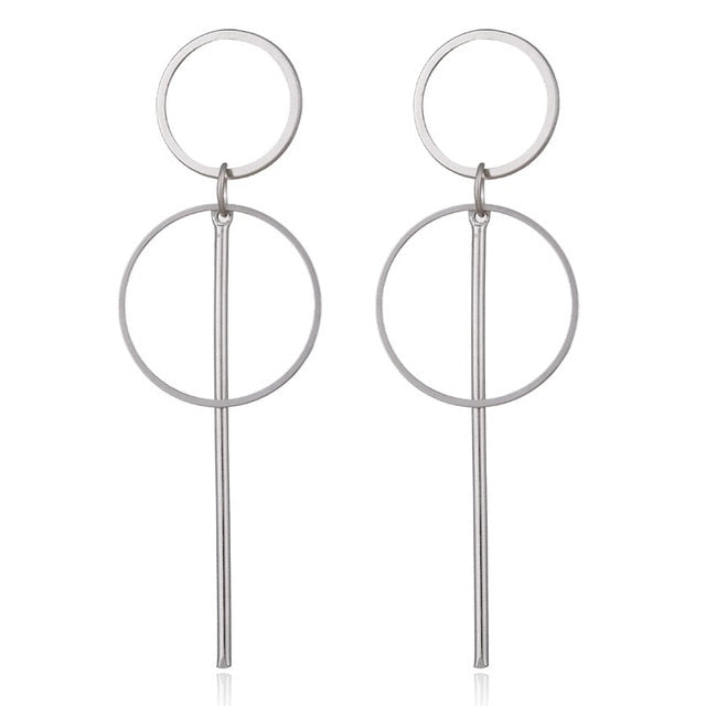 Big Geometric Round Earrings For Women