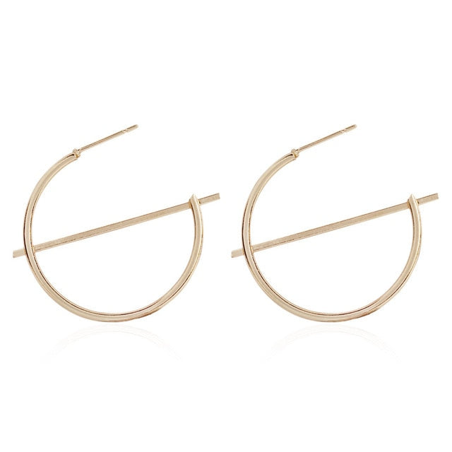 Big Geometric Round Earrings For Women