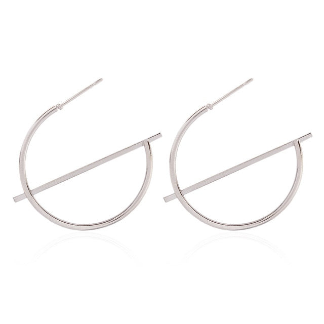 Big Geometric Round Earrings For Women