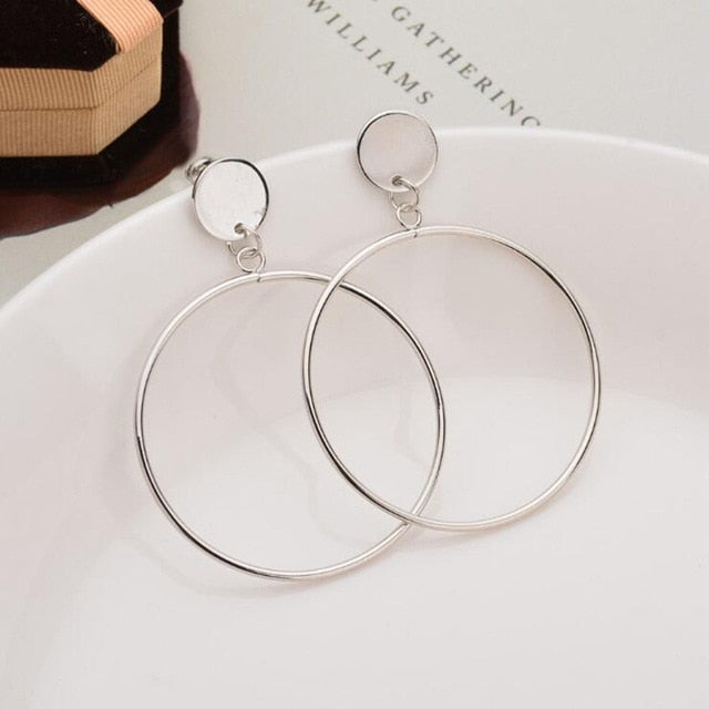 Big Geometric Round Earrings For Women