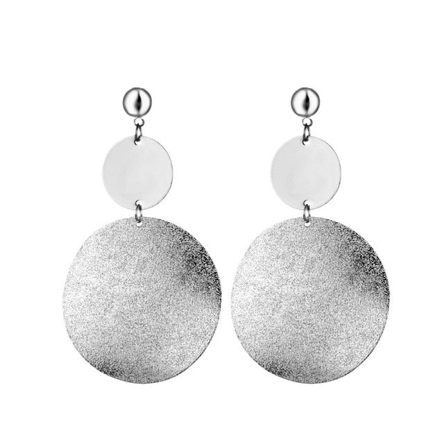 Big Geometric Round Earrings For Women