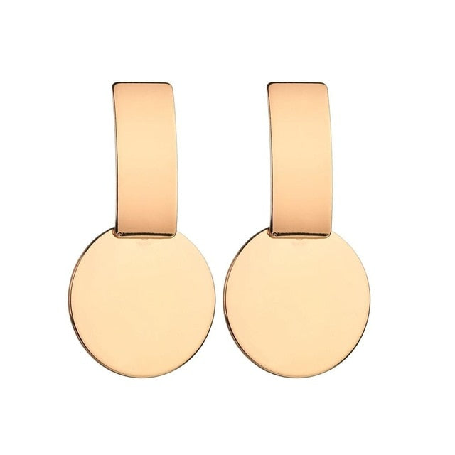 Big Geometric Round Earrings For Women