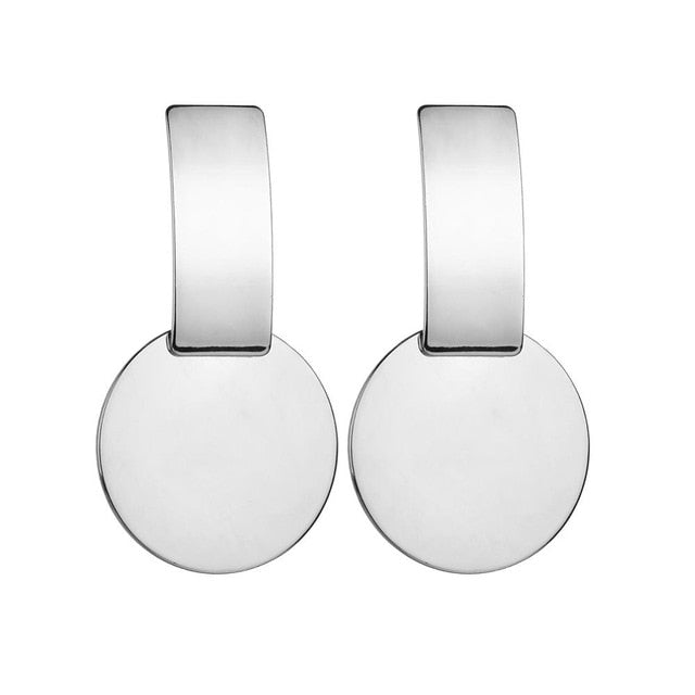 Big Geometric Round Earrings For Women