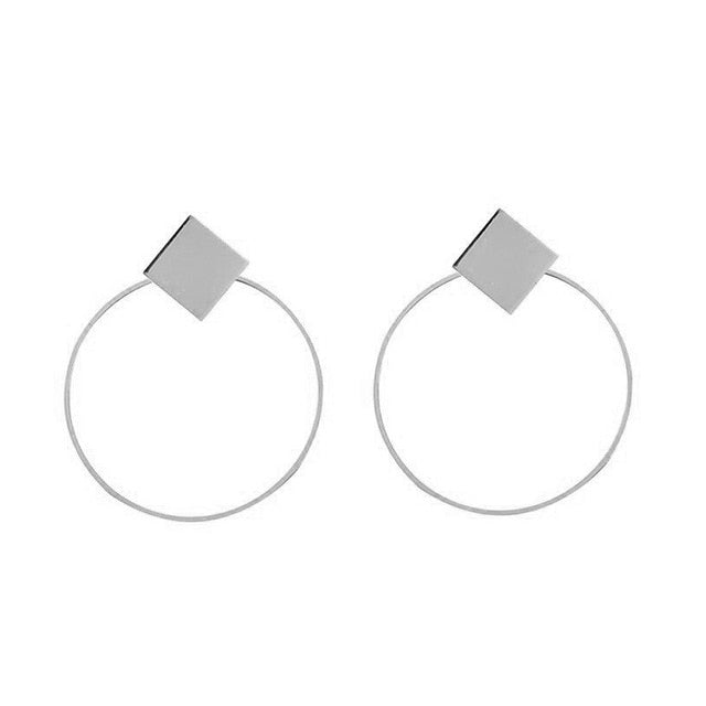 Big Geometric Round Earrings For Women