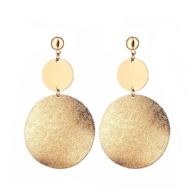 Big Geometric Round Earrings For Women