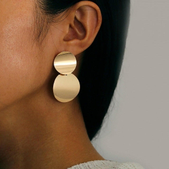 2020 New Fashion Round Dangle Drop Korean Earrings For Women