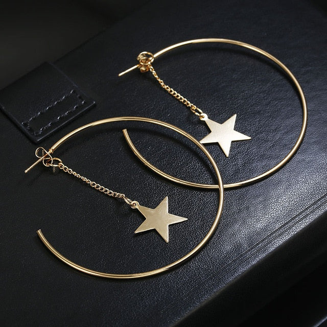 2020 New Fashion Round Dangle Drop Korean Earrings For Women