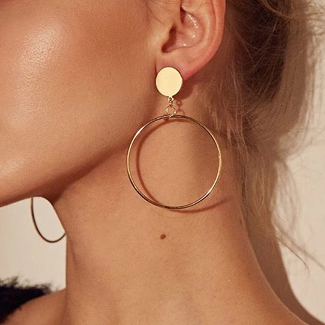 2020 New Fashion Round Dangle Drop Korean Earrings For Women