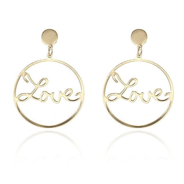 2020 New Fashion Round Dangle Drop Korean Earrings For Women