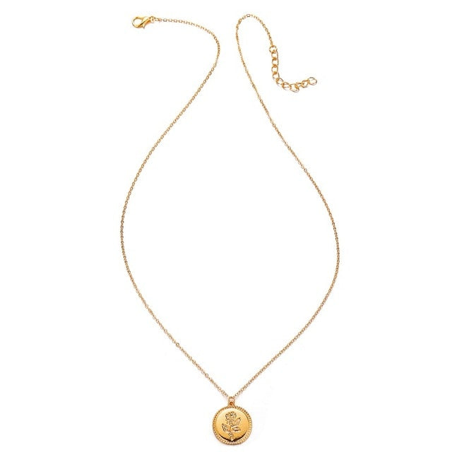 Fashion Rose Flower Charm Pendant Necklaces For Women