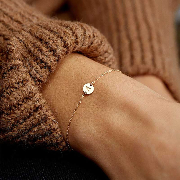 Fashion Gold Color Letter Bracelet & Bangle For Women
