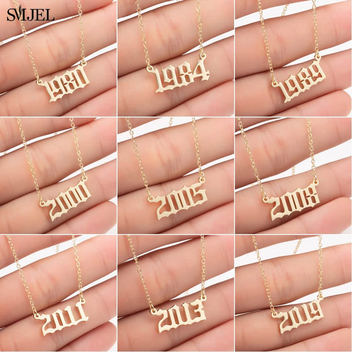 Personalize Year Number Necklaces for Women
