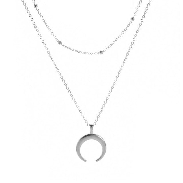 Bohemian Stone Beads Hearts Birds Leaves Chain Necklaces Pendants for Women