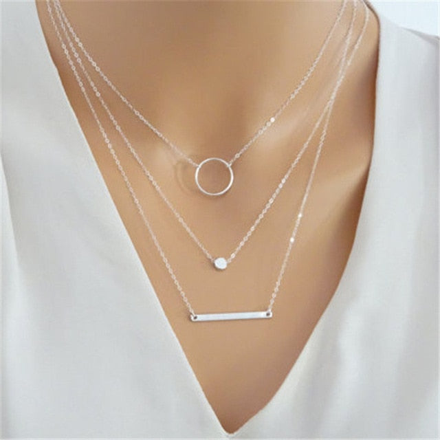 Bohemian Stone Beads Hearts Birds Leaves Chain Necklaces Pendants for Women