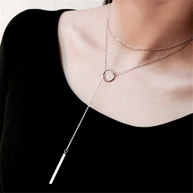 Bohemian Stone Beads Hearts Birds Leaves Chain Necklaces Pendants for Women