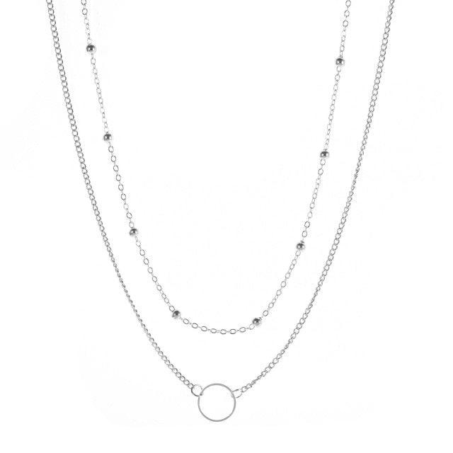 Bohemian Stone Beads Hearts Birds Leaves Chain Necklaces Pendants for Women