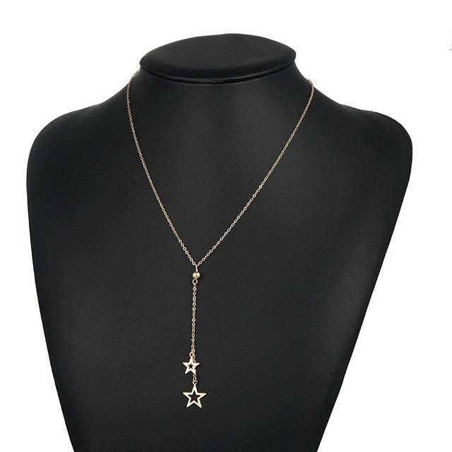 Bohemian Stone Beads Hearts Birds Leaves Chain Necklaces Pendants for Women