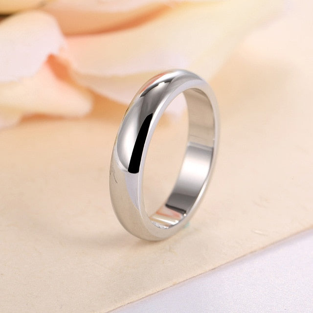 High quality 4mm Rose Gold Ring Men's and Women's Exclusive Couple Ring