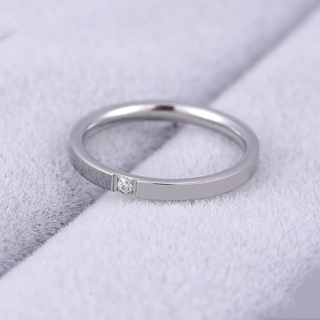High quality 4mm Rose Gold Ring Men's and Women's Exclusive Couple Ring