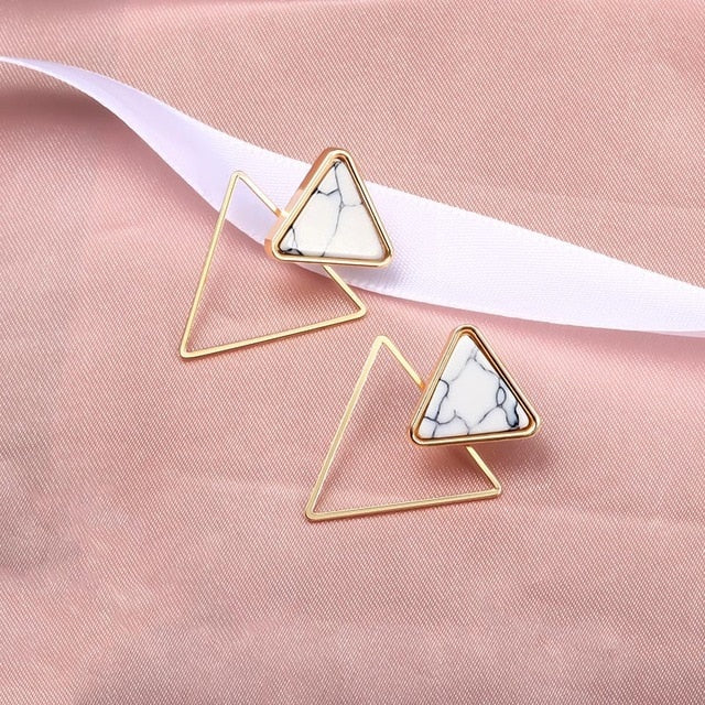Round Dangle Drop Korean Earrings For Women