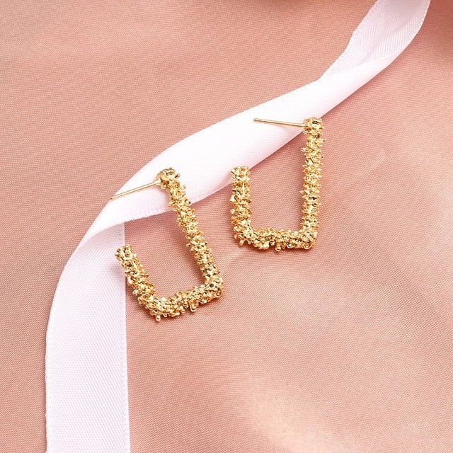 Round Dangle Drop Korean Earrings For Women
