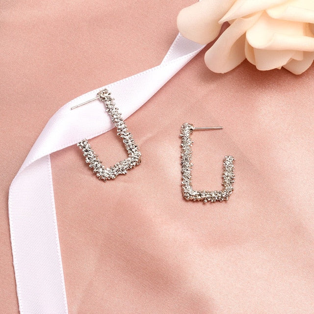 Round Dangle Drop Korean Earrings For Women
