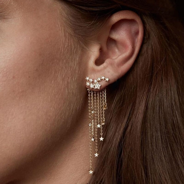 Bls-miracle Vintage Gold Lightning Earrings Set For Women
