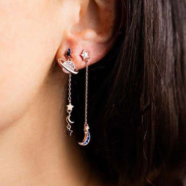 Bls-miracle Vintage Gold Lightning Earrings Set For Women